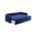 Угловой диван-кровать Квест, еврокнижка, 142х194 см, Синий, рогожка