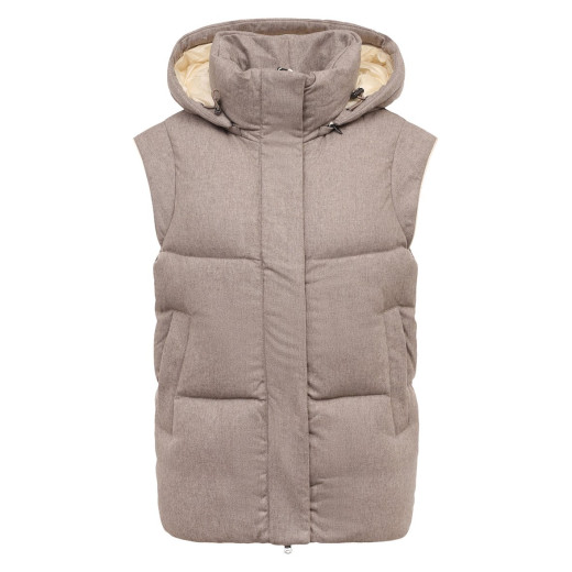 Пуховый жилет Бежевый
